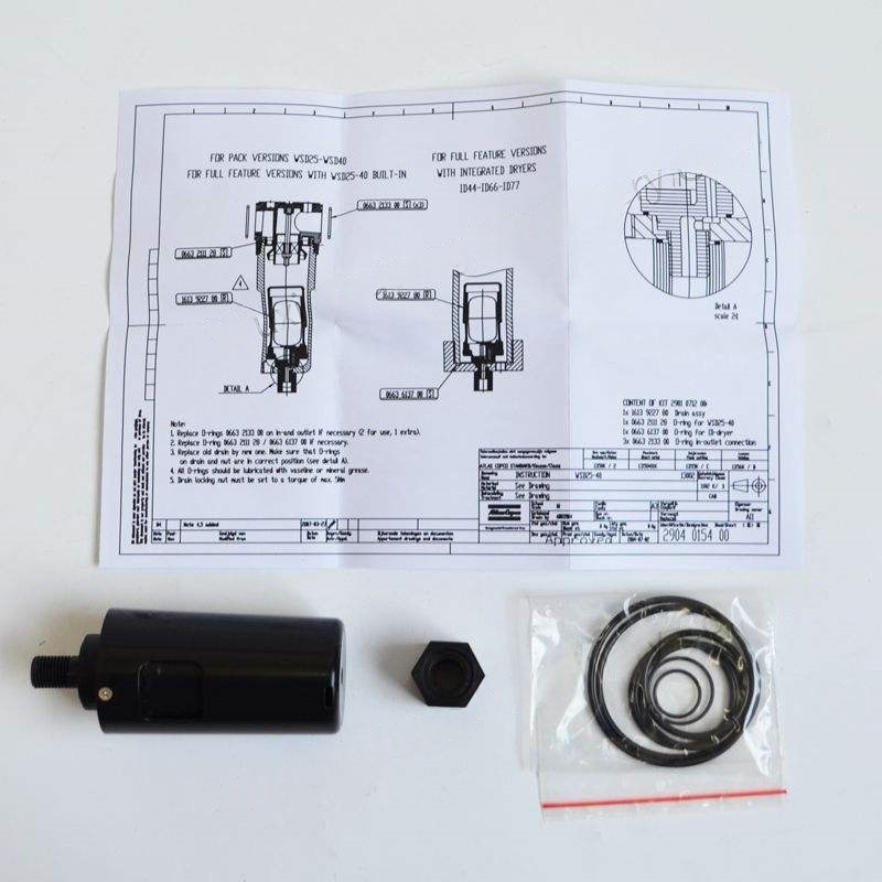 2904500069 ATLAS COPCO WSD Water Séparateurs WSD25 WSD80 WSD250 WSD750