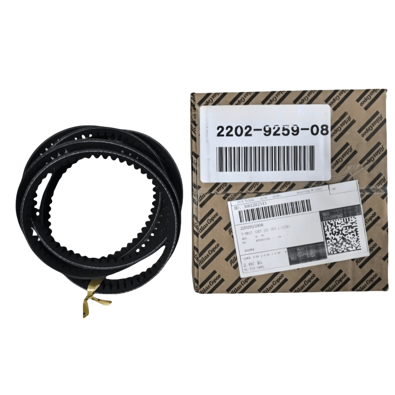 2202925908 ATLAS COPCO V-Belt (SET 2X) XPZ L = 1250 AC pour le compresseur à vis injecté à l'huile Original