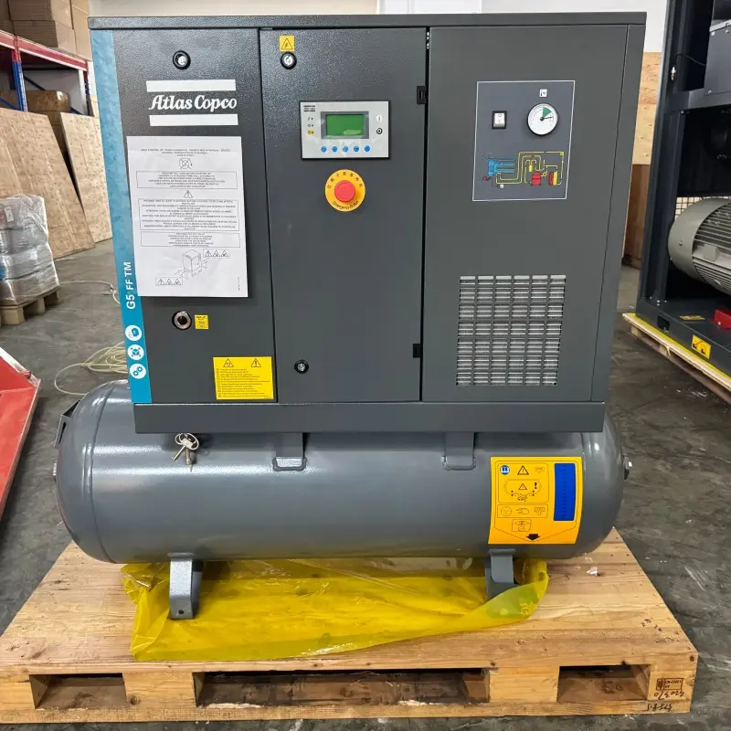 Compresseur à vis à injection d'huile Atlas Copco G5 FF 5,5 kW 7,5 HP Sécheur intégré d'origine