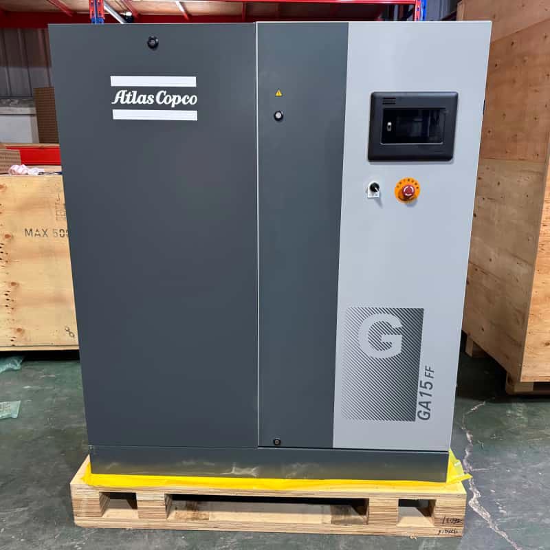 Compresseur d'air rotatif à vis à injection d'huile Atlas Copco GA15 FF 15 kW Sécheur intégré 7,5 13 bars