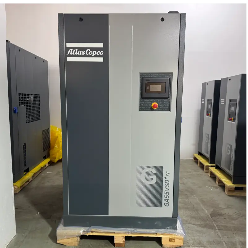 Original de compresseur d'air de vis injecté par huile d'Atlas Copco GA55VSD+FF 55kW 75HP pour industriel