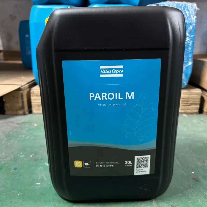 Atlas Copco Oil 1615594800 Lubrifiant minéral Paroil M pour compresseurs portables d'origine