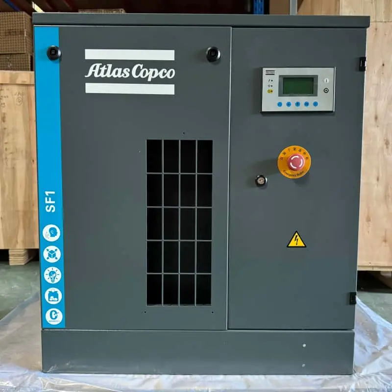 Compresseur d'air à spirale sans huile Atlas Copco SF1 15 kW 2HP classe 0 certifié authentique